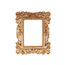 (10x8.5cm, Gold) Mini Resin Picture Frame Antique Jewelry Display Photography DIY Small Photo Frame