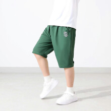 (140cm, Green) Children's Boys Reflective Letter Ice Silk Quick Drying Shorts