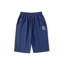(120cm, Blue) Children's Boys Reflective Letter Ice Silk Quick Drying Shorts