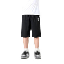(120cm, Black) Children's Boys Reflective Letter Ice Silk Quick Drying Shorts