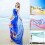 (Blue) Women Wrap Scarf Colorful Sun-proof Rectangle Thin Texture Lady Shawl 5