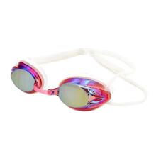 (M, red) Swimming Goggles High Definition Anti-fog Electroplated Lens Glasses Adult Competition Eyewear