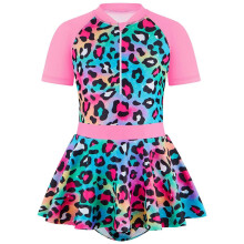 (130cm, Mix) Kids Girls' One-Piece Swimsuit With Fish Scale Print Beach Swimsuit