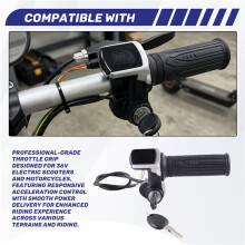 36V Electric Scooter Throttle Grip with Key Lock Power Indicator for Electric Bikes Motorcycles