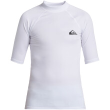 (8 Yrs, White) Quiksilver Kids Everyday Short Sleeve UPF 50 Swimming Surfing Rash Vest Top