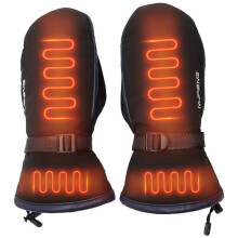(Large, Heated Glove) Electric Heating Gloves Men Women USB Charging Electric Heated Gloves Winter Skiing Snowboarding Can Touch Screen Snow Gloves