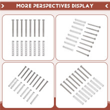 8 Pcs M3x30MM Electric Guitar Humbucker Pickup Adjust Height Screw and Springs - Silver