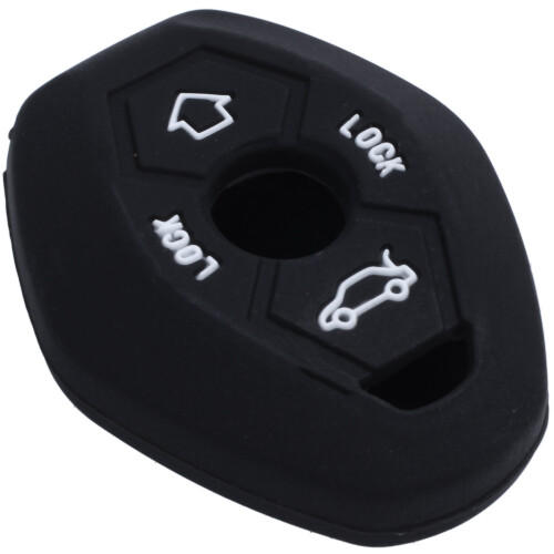 2X 3 Button Remote Key Fob Silicone Case Cover for  E46 E39 E63 E36 E81X5 Z3 Z4, Black 1