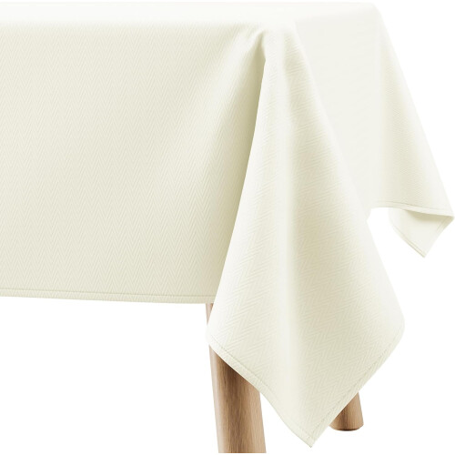 Modern Tablecloth Stain-Resistant Rectangular 140x200 cm Elegant Beige — jacquard tablecloth, rectangular tablecloth