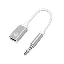 (Silver) 2025 1pcs 3.5mm Male To Type-c Female Headphone Aux Cable Converter Type-C To 3.5mm Jack Converter Earphone Audio Adapter Cable