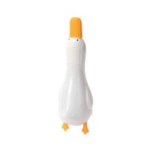 (White) 2-in-1 Cute Duck Shaped Double-head Design Cleaning Clip Dust Stain Removal Shovel - Bathroom Cleaner Tool With Drainage Hole