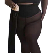 (M-L, Deep) Women Plus Size Seam Shaping Fleece Leggings Viral One Ultra-thick Nylon High Waist Compression Band Pantyhose Sexy Erotic Socks