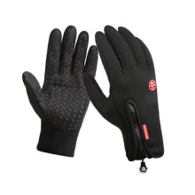 (M, Black) Outdoor Winter Gloves, Touchscreen and Windproof Full-Finger Gloves for Sports, Travel,Motorcycle and Daily Activities