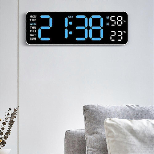 (orange light, White) Electronic Clock Simple Multi-functional Clock Rectangular Large Font Alarm Clock Can Be Hung Or Stood 2
