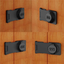 2X Keyless Combination Lock -3-Digit Combination Lock for Cabinet Doors - Twist Knob Hasp Lock with Password Code