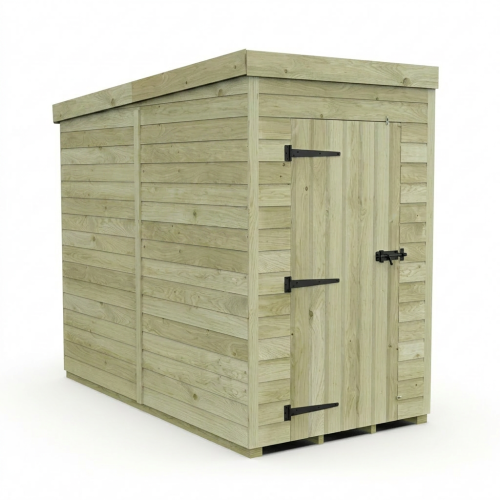 4 x 8 Pent Shed Tanalised (Single Door, No Windows) 1