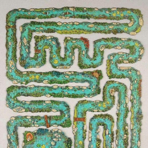 (3pcs) Edge Piece Puzzle Game, Unique River - Themed Puzzle 1