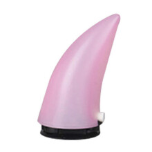 (pink) Devil Corner Bike Motorcycle light Double-sided tape Resilient Plastic Headwear Rubber Illuminated Horn Helmet Accessories