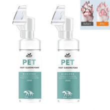 Paw Cleaner Foam Dog Claw Cleaner Cat Paw Cleaner Waterless Pet Shampoo with Dog Brush for Rinse-free Cat Paw Deep Cleanser 2pcs