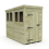 4 x 8 Pent Shed Tanalised (Single Door, With Windows) 2