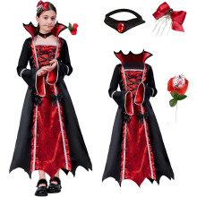 Disfraz de Vampiresa Traje de Vampira Disfraz de Halloween para Niñas 7-9 Años — vestido halloween