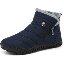 CELANDA Botines de Invierno para Mujer Cálidos Antideslizantes Azul Marino 41 — calzado barefoot mujer, botas nieve pelo