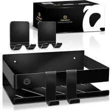 Estante de Ducha de Acero Inoxidable Montaje Sin Taladrar Negro — cesta ducha, accesorios baño negros