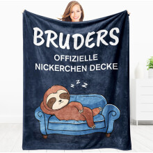 Couverture / Plaid douillet en cadeau pour un collègue 157x132 cm, doux en peluche — plaid canapé, cadeau homme