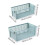Plastic Basket, Desktop File Storage Organization Tray, Storage Box Hollow Rectangular Student Desk Organizing Container 2