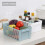Plastic Basket, Desktop File Storage Organization Tray, Storage Box Hollow Rectangular Student Desk Organizing Container 5