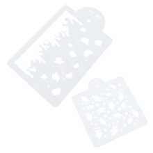 2St Cake Stencils Voor DIY Maken Met Stevig Plastic