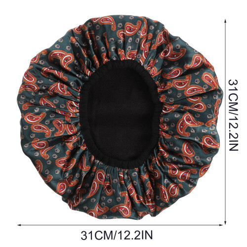 1Waterproof Shower Cap Donkerrood Elastische Badmuts Voor Thuisgebruik 1