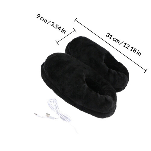 1Paar USB Warmteslippers Draadloos Wol Winter 1