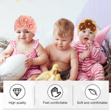 2St Elastische Roze Baby Turban Katoenen Hoed Fotoprop Kinderhoed