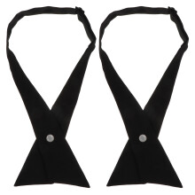 2St Praktische Verstelbare School Cross Strik Zwart Blouse Stijl