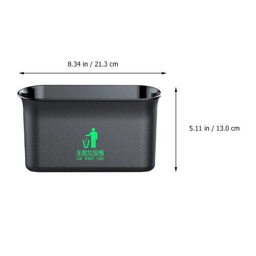 1Car Trash Can Multifunctioneel PP Zwarte Auto Afvalbak 1