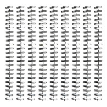 50St Zwarte Wire Binding Coils Voor Losse Blaadjes En Documenten
