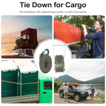 1Set Tie Down Strap Groen Voor Het Vastzetten Van Vracht