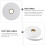 1Rol Herbruikbare Maatlabels Kleding Wit Nonwoven Stof 5