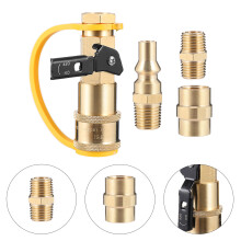 1Set Propaan Connector Messing Snelle Koppeling Voor Thuis & Buiten