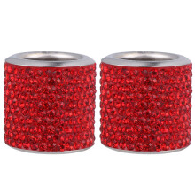 2St Auto Hoofdsteun Ornament Met Glanzende Strass Ringen