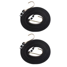 2St Stevige Bindriem Voor Reis En Transport, Elastisch Rubber, Zwart