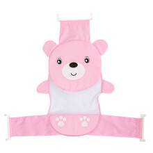 1Babybadzitnet Roze, Met Cartoon Design En Veiligheidsriem