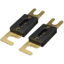 2St Duurzame Goudkleurige Inline Zekering Voor Voertuig Audio Systemen