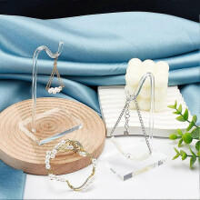 3-Piece Acrylic Jewelry Display Stands - 4.9-Inch Countertop Organizers