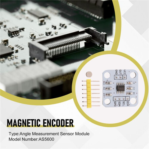 5Pcs AS5600 Magnetic Encoder Magnetic Induction Angle Measurement Sensor Module 12Bit High Precision 2