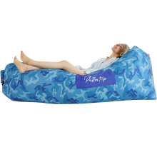 Leżak Inflable Colchoneta Turística Ergonómica 218x70x50 cm Azul — sofá hinchable, tumbona playa, equipo camping