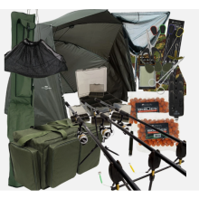 Carp Fishing Setup 3pc 12ft 3 Rods Reels & Tackle