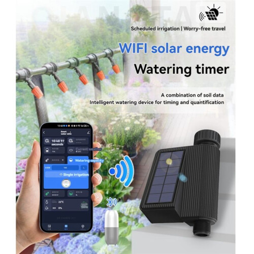 WIFI Solar Waterer  Garden Timer Sprinkler Automatic Irrigation Controller Watering Tool for Garden Outdoor 1