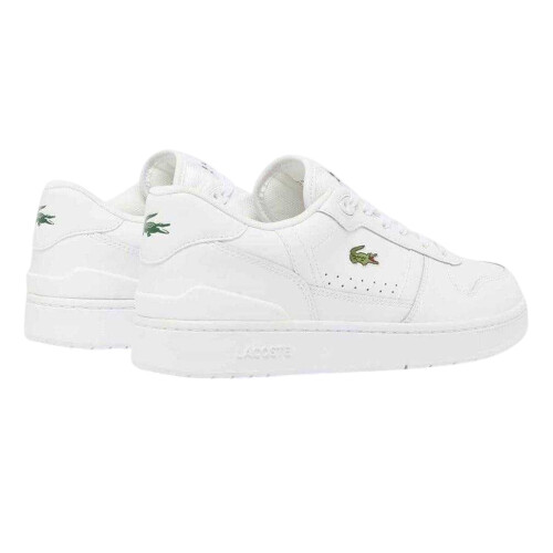 Lacoste (11 UK, White) Lacoste Mens T-Clip Leather Flat Trainers 1